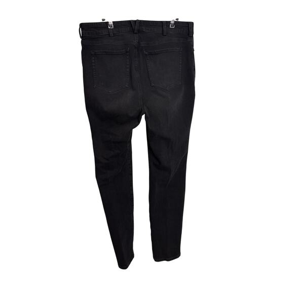 Duluth Trading Jeans Womens 14 Black Jean-Netics High Rise Slim Leg Front Seams - Picture 2 of 5